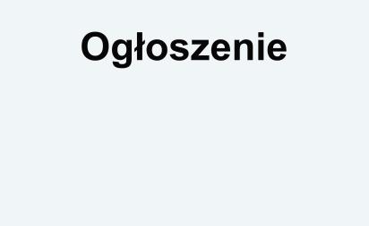 Ogłoszenie